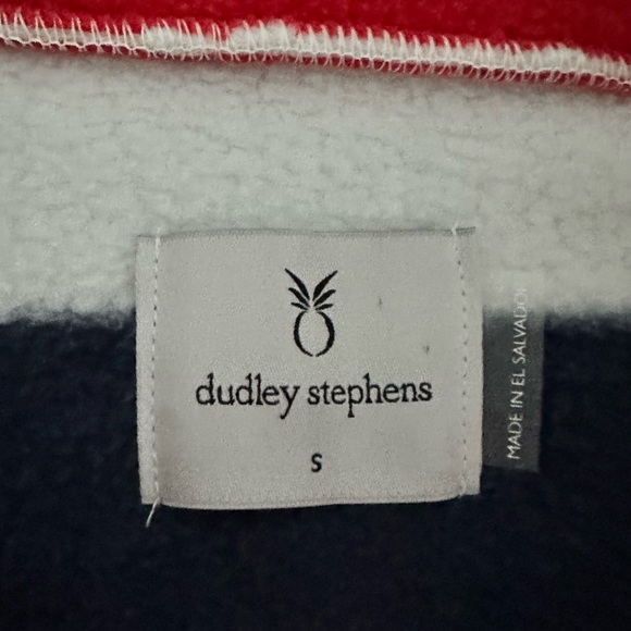 Dudley Stephens Kaki Pullover Sherpa Fleece Camp Stripe Small - Picture 4 of 8
